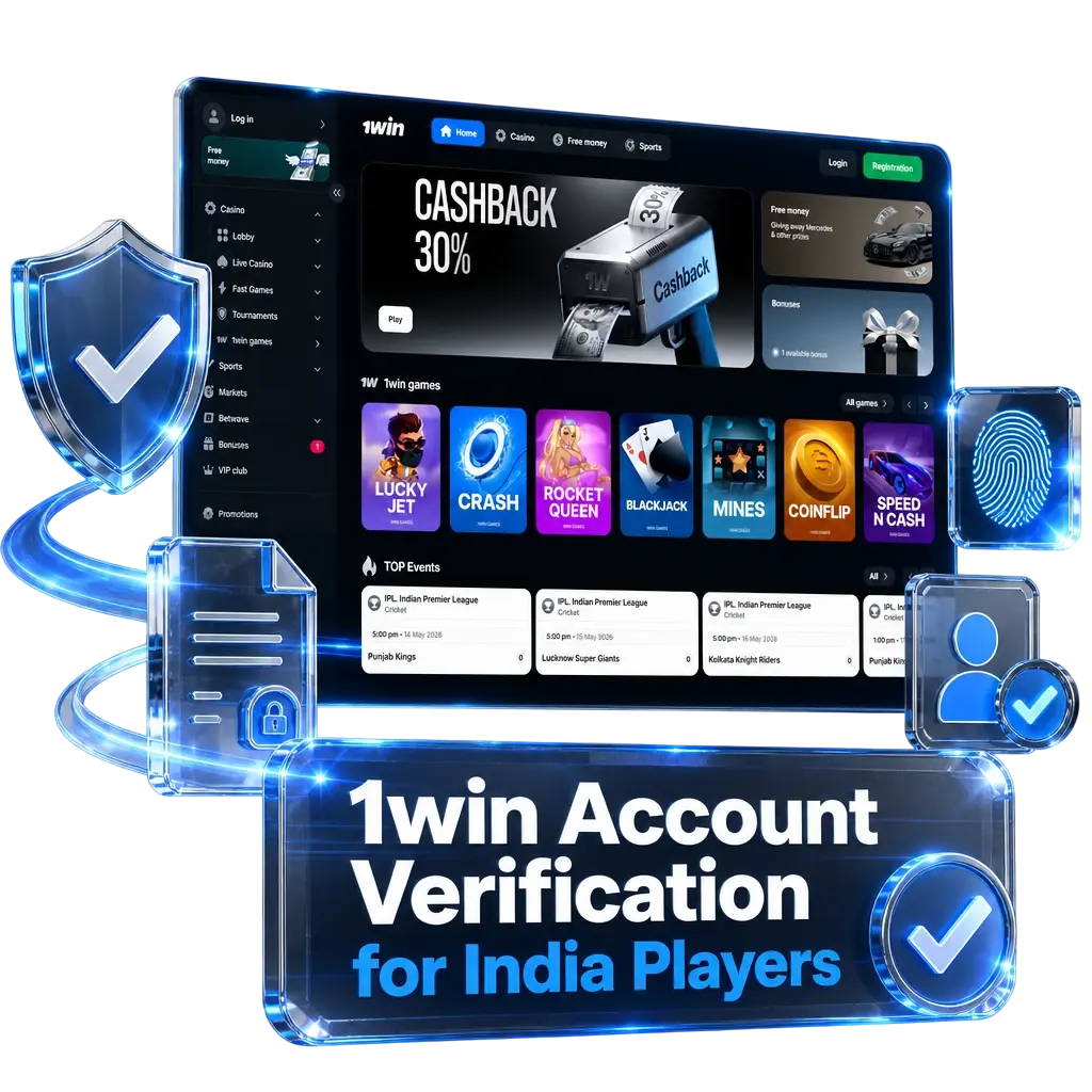 1win account verification for India players