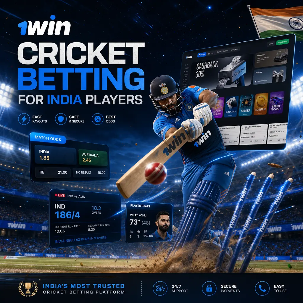 1win Cricket Betting for India Players