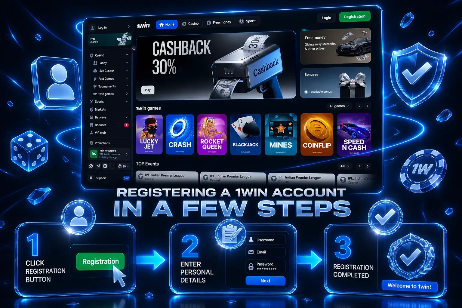 Registering a 1win Account in a Few Steps